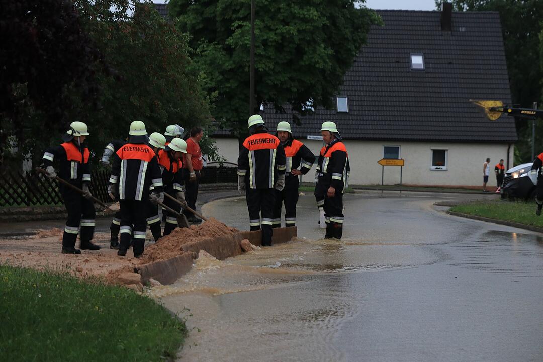 Gewitter: Wassermassen überfluten Landkreis Ansbach