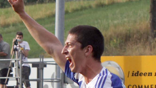 Frohnlacher Jubel nach dem 1:0: Torschütze Gerald Kalb.