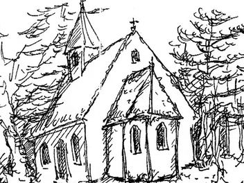 Das Kirchlein auf dem Heiligen Bühl nach der Dokumentation von Erich Döttl von 1990  Repro: hl