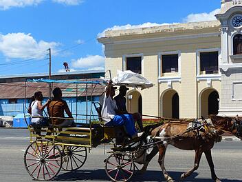 Auch das ist Kuba: Umweltfreundliches 1-PS-Taxi.