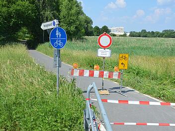 Während des Brückenbaus bleibt der Radweg zwischen Hauptendorf und  Herzogenaurach   wohl bis in den September hinein gesperrt.  Foto: Bernhard Panzer