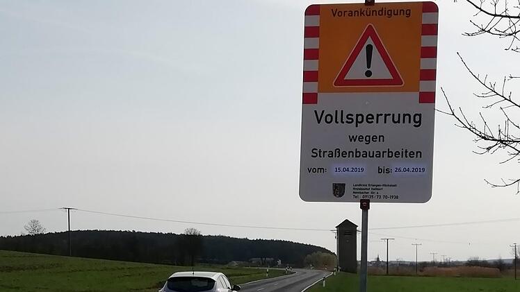 In den Osterferien wird die Kreisstraße zwischen Lonnerstadt und Unterwinterbach gesperrt. Foto: Paul Frömel