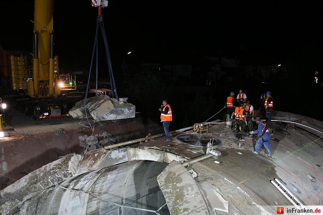 Brückenabriss in Kronach