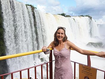 Die riesigen Iguazu-Wasserfälle an der Grenze zwischen Argentinien und Brasilien beeindruckten Lisa Kachler. Foto: privat