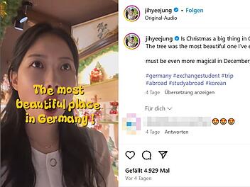 Koreanische Influencerin stellt "schönsten Ort in Deutschland" vor - und überrascht