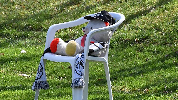 In Steinach pflegen sie eine besondere Form der Unterstützung, wie hier gegen den FC Strahlungen. Geholfen hat der Teddy leider nicht.Hopf