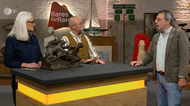 Der Verk&auml;ufer einer Bronzefigur kam mit bodenst&auml;ndigen Erwartungen zu "Bares f&uuml;r Rares". Als er dann von der Expertin den wahren Wert seiner Rarit&auml;t erfuhr, fehlten ihm die Worte ...