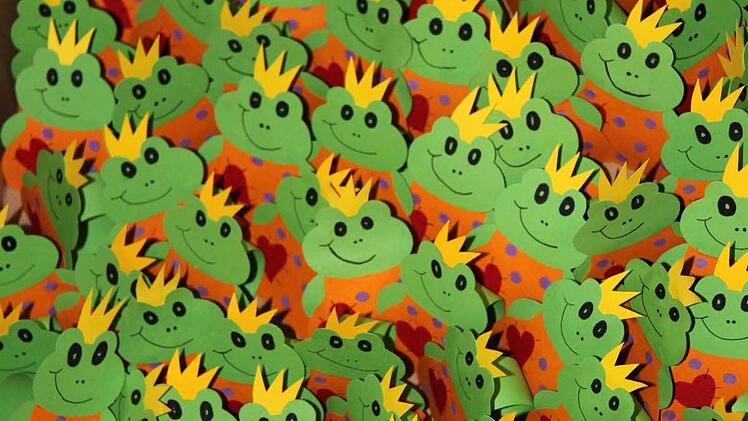 Diese Frösche sind diesmal das Geschenk für die Frauen.