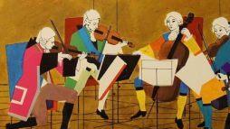 Das Amandus Ensemble gastiert mit dem Programm "Vollkommen. Mozart!" im Lola Montez-Saal. Foto: Cecil Aronowitz