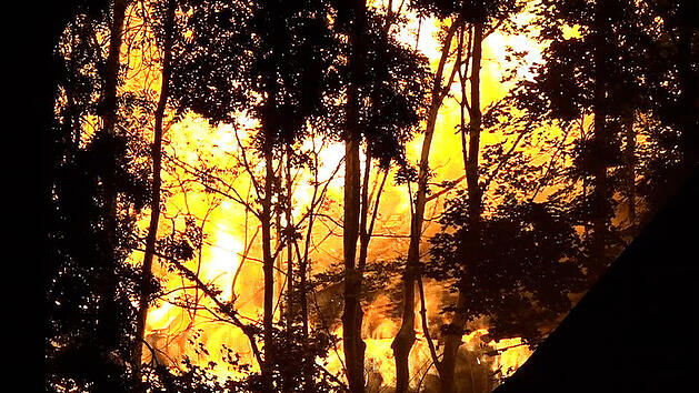 Bauernhof in Flammen: Wohngeb&auml;ude und Scheune brennen lichterloh