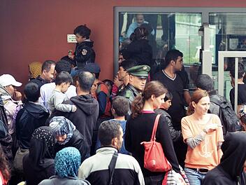 Das Flüchtlingslager in Zirndorf platzt aus allen Nähten. Alle Fotos: Nikolas Pelke