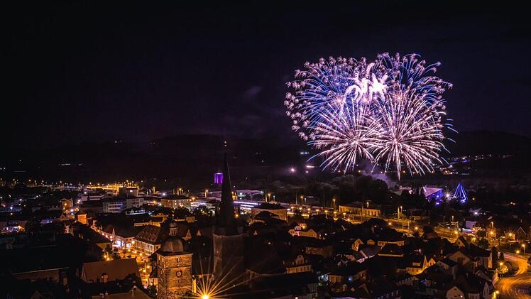 Ein Feuerwerk über Lichtenfels. Klaus Wendel
