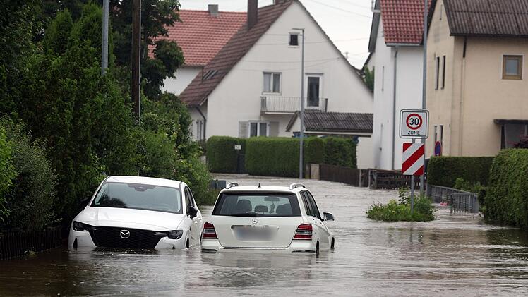 Hochwasser in Bayern - Offingen