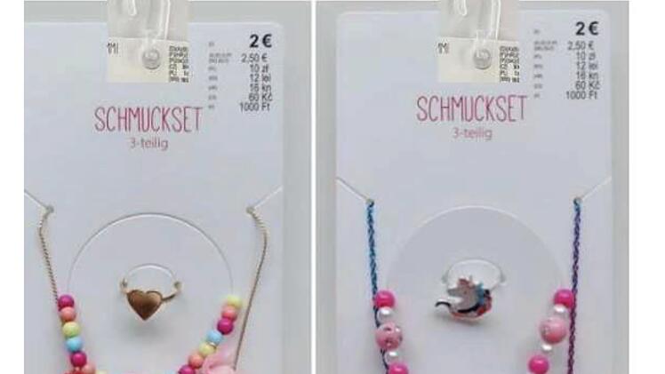 Tedi-R&uuml;ckruf von "3er Schmuckset pink & gelb"