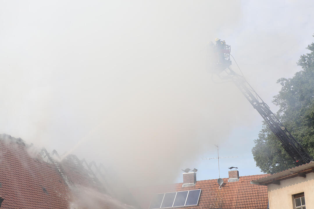 Herpersdorf bei Ansbach: Scheune abgebrannt