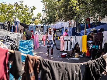 Leben in einem Flüchtlingslager in Tunesien