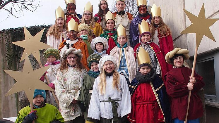 Die Sternsinger in Diebach sind bereits am Sonntag von Haus zu Haus gegangen.  Foto: Assmann