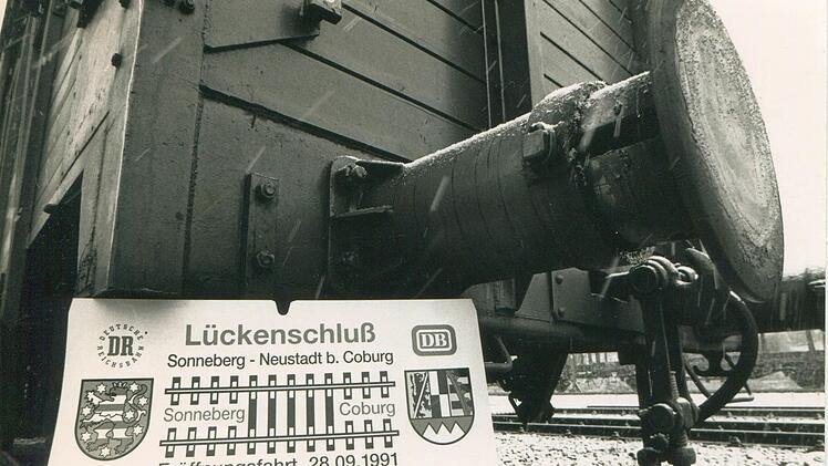 Impressionen von der Wiedereröffnung der Bahnstrecke zwischen Neustadt und Sonneberg.Foto: CT-Archiv