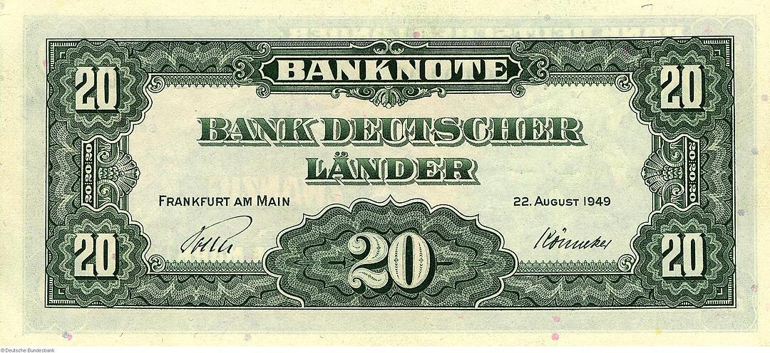 Deutsche Mark - Banknoten im Jahr 1948