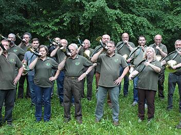 Die Eberner Jagdhornbläsergruppe gab beim Landeswettbewerb in Erding alles und erwarb das Leistungsabzeichen in Gold. Foto: Janina Reuter