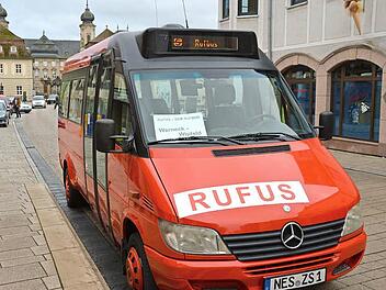 Der so genannte Rufbus, der auch in den Abendstunden und am Wochenende Busfahrten ermöglicht, im Bild: "Rufus, der Rufbus", der zwischen Wipfeld und Werneck verkehrt, wird auch im Landkreis Lichtenfels eingeführt. Foto: Josef Schäfer