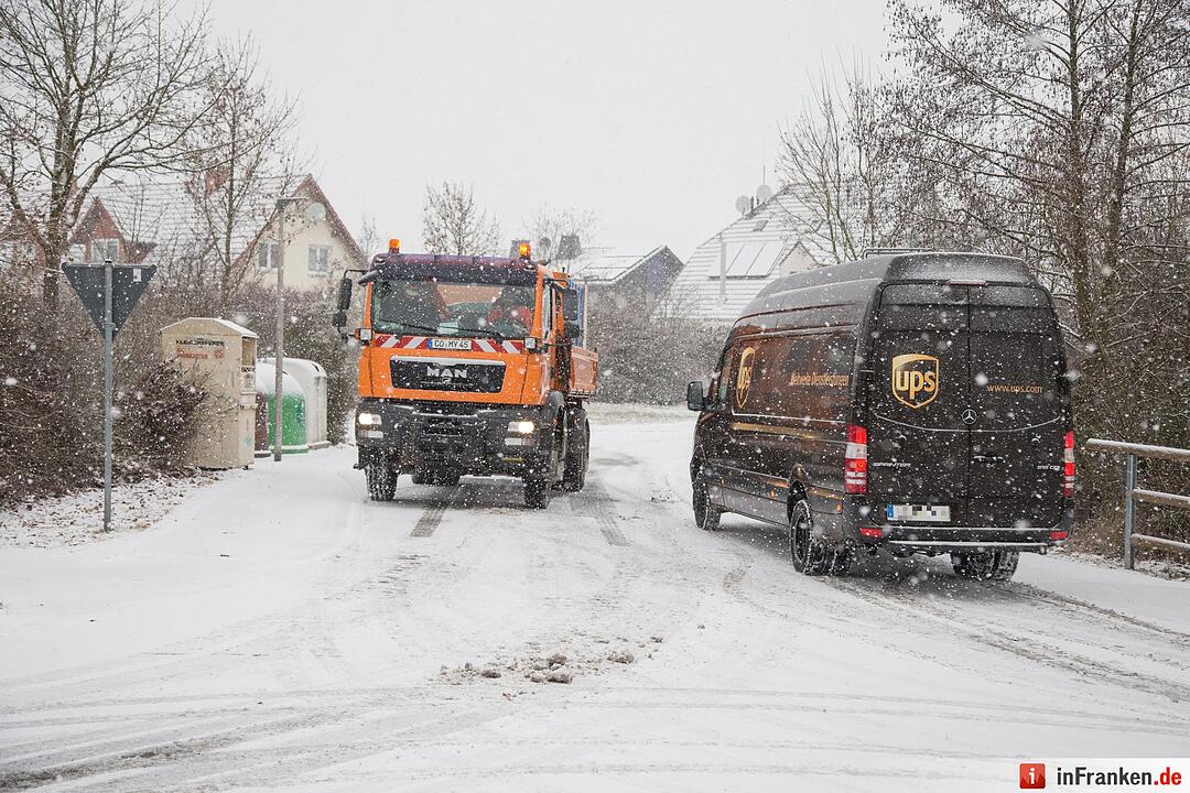 Erster Schneefall im Coburger Land