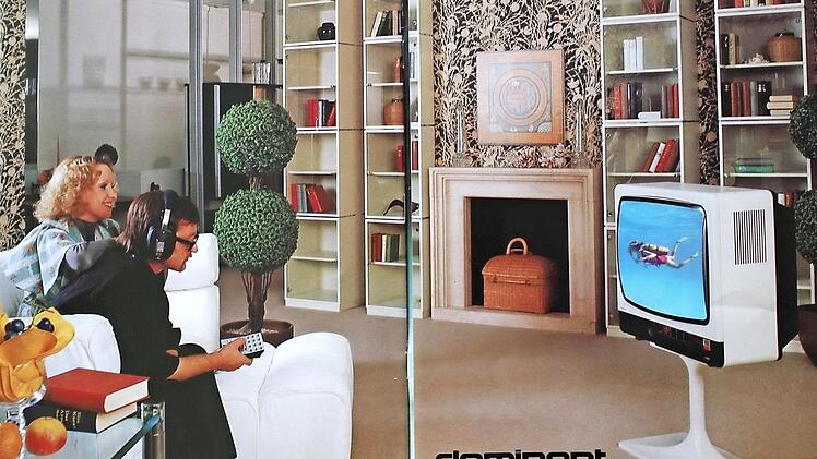 Das Loewe-Design der 70er: Abgerundete Ecken, ein Plastikgehäuse und verschiedene Farben. Repro: Marian Hamacher