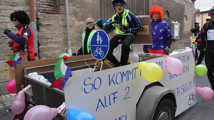 Thema beim Faschingszug in Sulzthal.