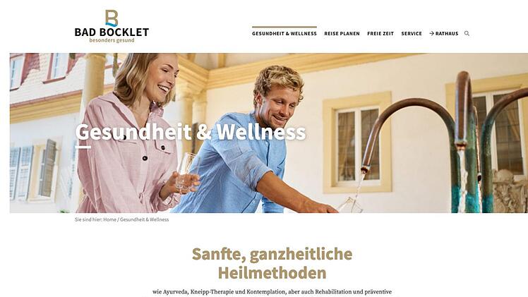 Eine von 200 Seiten des neuen Bad Bockleter Internetauftritts. Grafik: Hd7B Medien