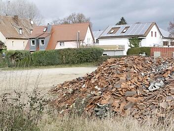Anfang des kommenden Jahres soll der Dachziegel-Berg hinter dem Mühlhof in Reuth beseitigt werden. Diese Zusage habe der Grundstücksbesitzer gemacht, erklärt Bauamtschef Rene Franz.  Foto: Josef Hofbauer