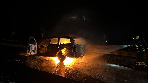 Auto bei R&ouml;dental in Vollbrand