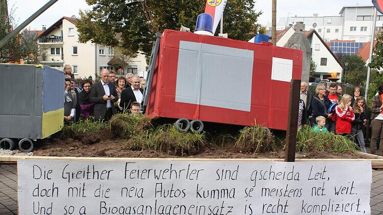 Beim Umzug wurde auch die Vestenbergsgreuther Feuerwehr aufs Korn genommen. Foto: Sonja Werner