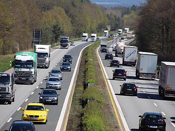 Die A3 wird demnächst auch hier auf der Höhe von Wachenroth sechsspurig ausgebaut. Foto: Andreas Dorsch