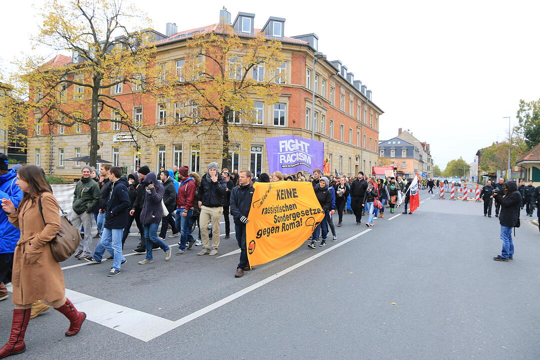 Linke Demo gegen Balkanzentrum Bamberg