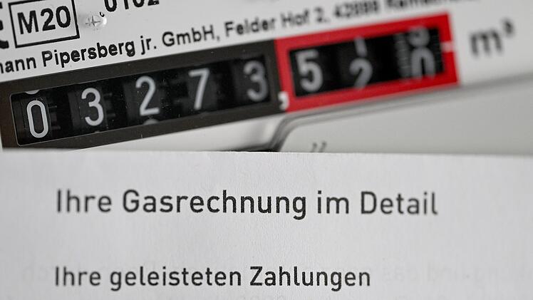 Gasrechnung und Gasz&auml;hler