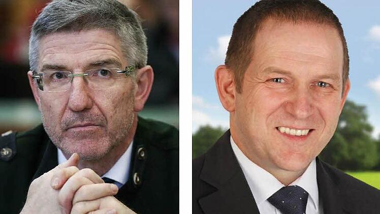 Der Coburger Landrat Michael Busch (links, SPD) und sein Stellvertreter Rainer Mattern (CSU)