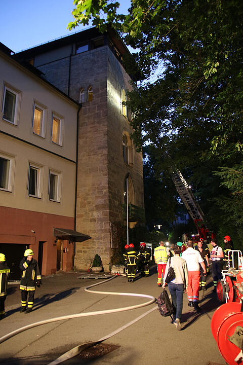 Coburg: Küchenbrand im "Hexenturm"