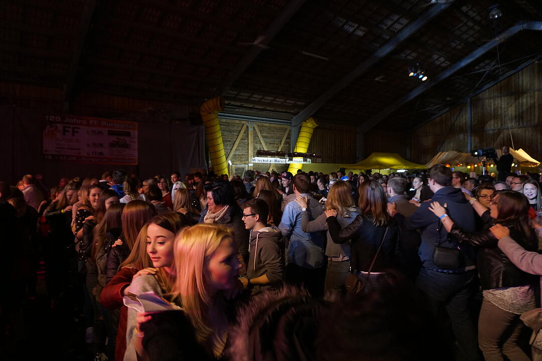 Backstage bei den Dorfrockern beim Eichenbühler Hoffest