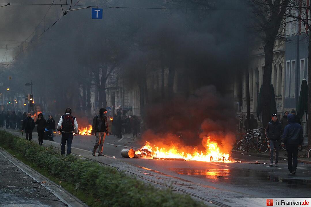 Krawalle in Leipzig
