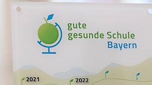 Dieses Schild konnte Schulleiterin Sabine Hoffrichter als Auszeichnung von München mit nach Neustadt nehmen.