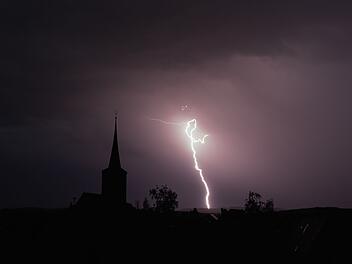 Gewitter zogen auch &uuml;ber Ansbach