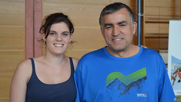 Angeline Kramer aus Euerdorf absolvierte als jüngster und Ottman Smail aus Ramsthal als ältester Teilnehmer den Lehrgang.  Fotos: Andreas Lomb