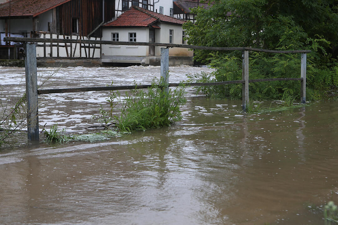 Dauerregen in Franken
