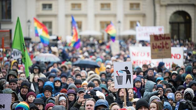 Demonstrationen gegen rechts