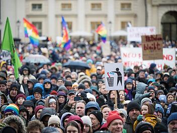 Demonstrationen gegen rechts
