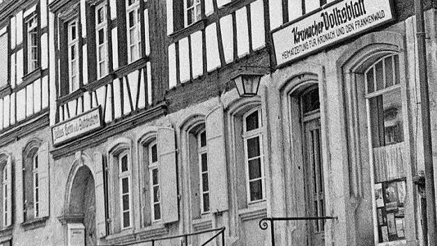 Im Gebäude der Druckerei Heim in der Amtsgerichtsstraße war das Kronacher Volksblatt untergebracht.