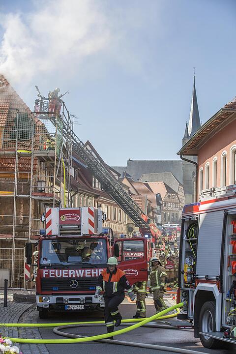 Zeil: Dachstuhlbrand in Altstadt