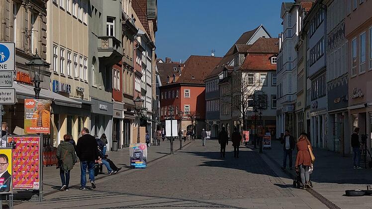 Die Coburger Spitalgasse zur Mittagszeit. Foto: Simone Bastian