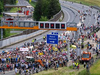 Demonstration Brennerautobahn