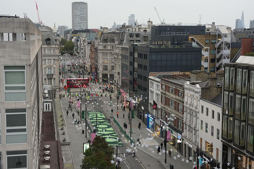 Die Londoner Oxford Street wird zur Fu&szlig;g&auml;ngerzone